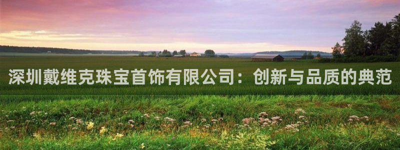 新宝5策略：深圳戴维克珠宝首饰有限公司：创新与品质的典范