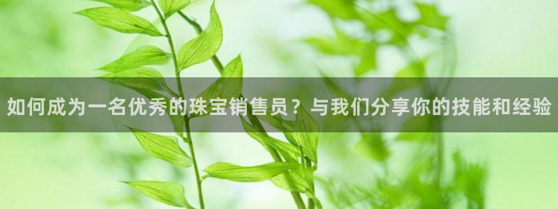 新宝6霸哥5：如何成为一名优秀的珠宝销售员？与我们分享你的技能和经验
