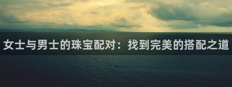 新宝5代理：女士与男士的珠宝配对：找到完美的搭配之道