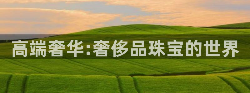 新宝5注册测速登录：高端奢华:奢侈品珠宝的世界