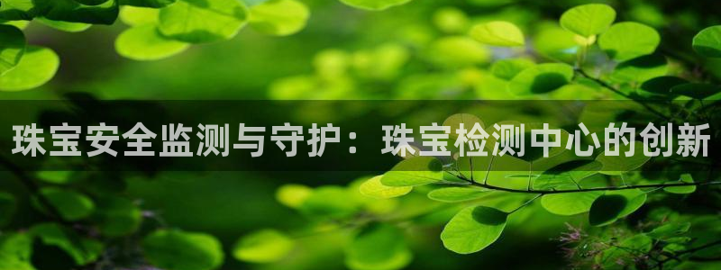 新宝5网站：珠宝安全监测与守护：珠宝检测中心的创新