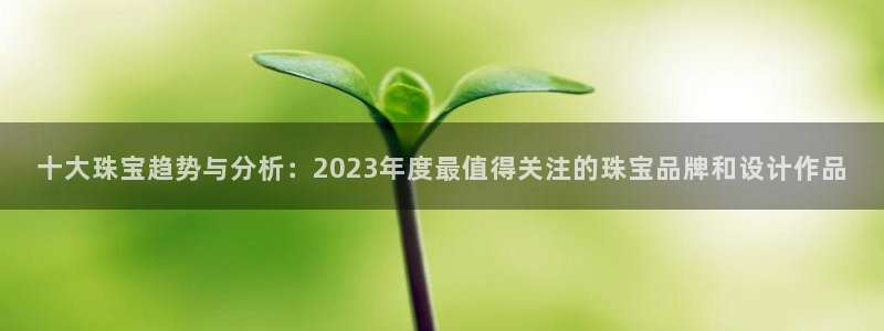新宝那2O5O5O：十大珠宝趋势与分析：2023年度最值得关注的珠宝品牌和设计作