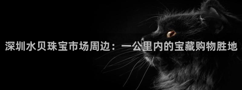 新宝5地址：深圳水贝珠宝市场周边：一公里内的宝藏购物胜地
